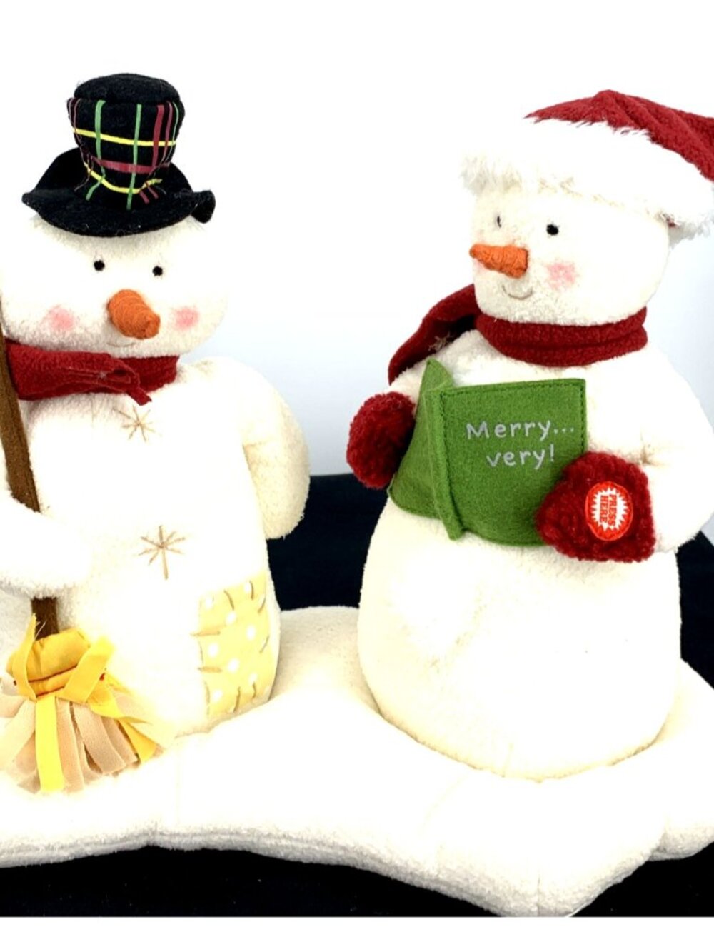 Hallmark Jingle Pals Mr & Mrs Snowmen Animated Musical Vintage Battery Operated
